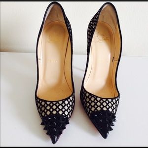 Christian Louboutin Geo Pump 120 Glit Floque Pump